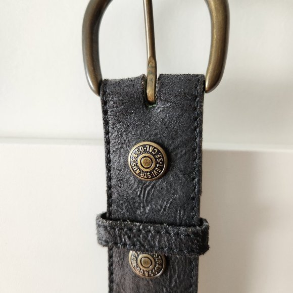 Levis black leather belt size 38 - Picture 1 of 3
